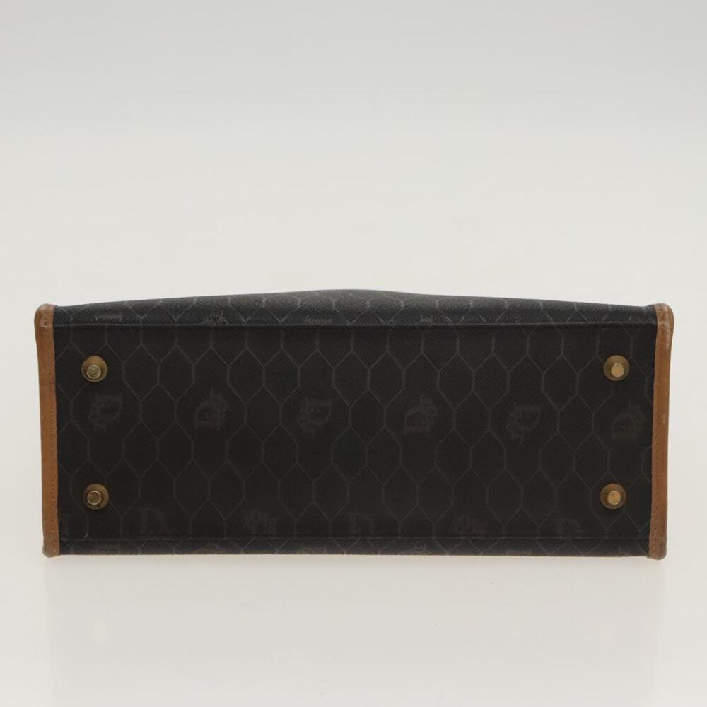 DIOR Honeycomb Canvas Hand Bag Pvc Black Brown - Picture 9 of 12